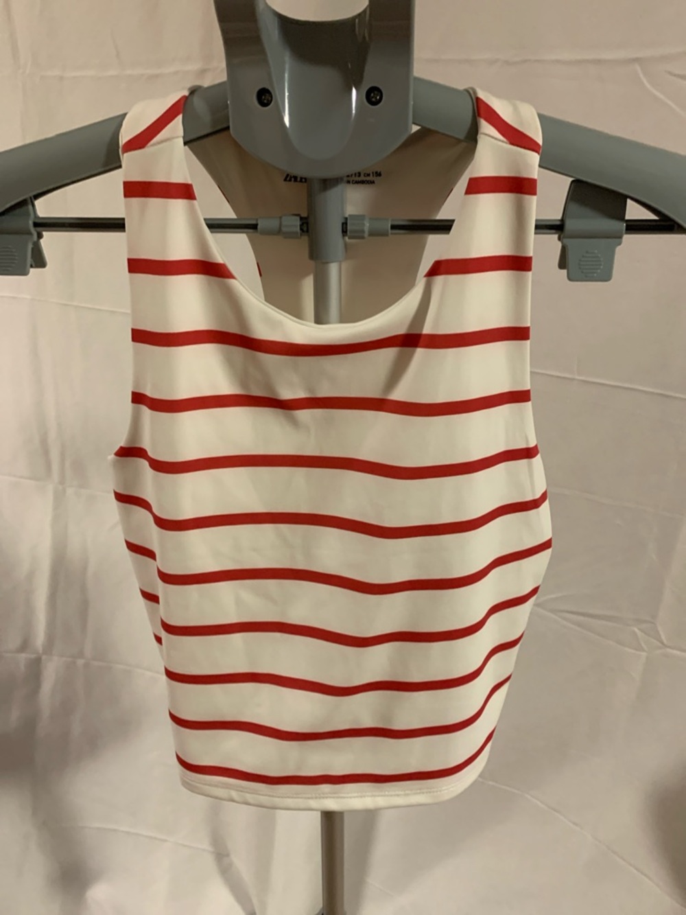 Zara tank striped XS red and white